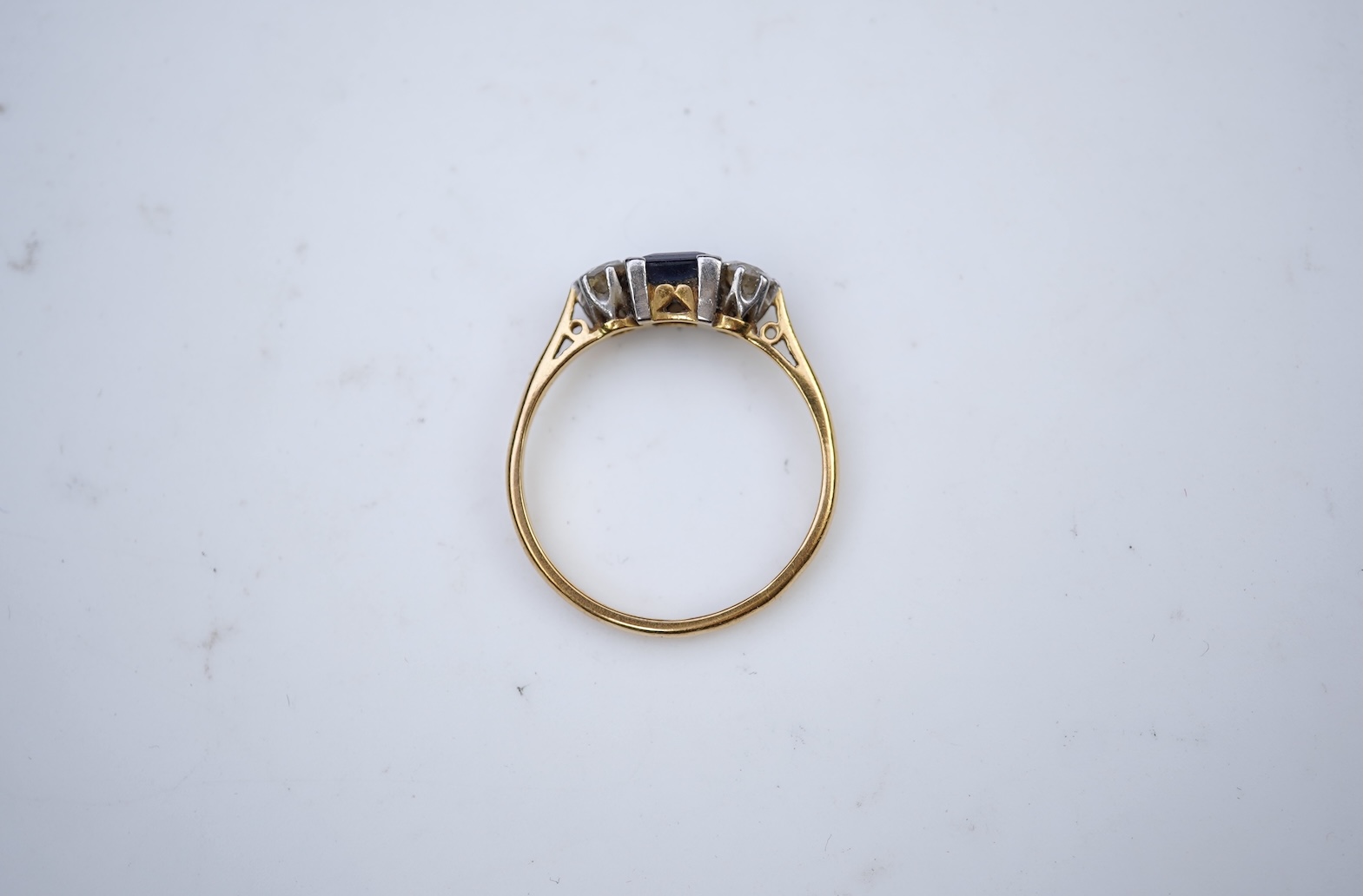 A sapphire and diamond ring
